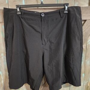 DIXXON Black Flat Front Men's Shorts